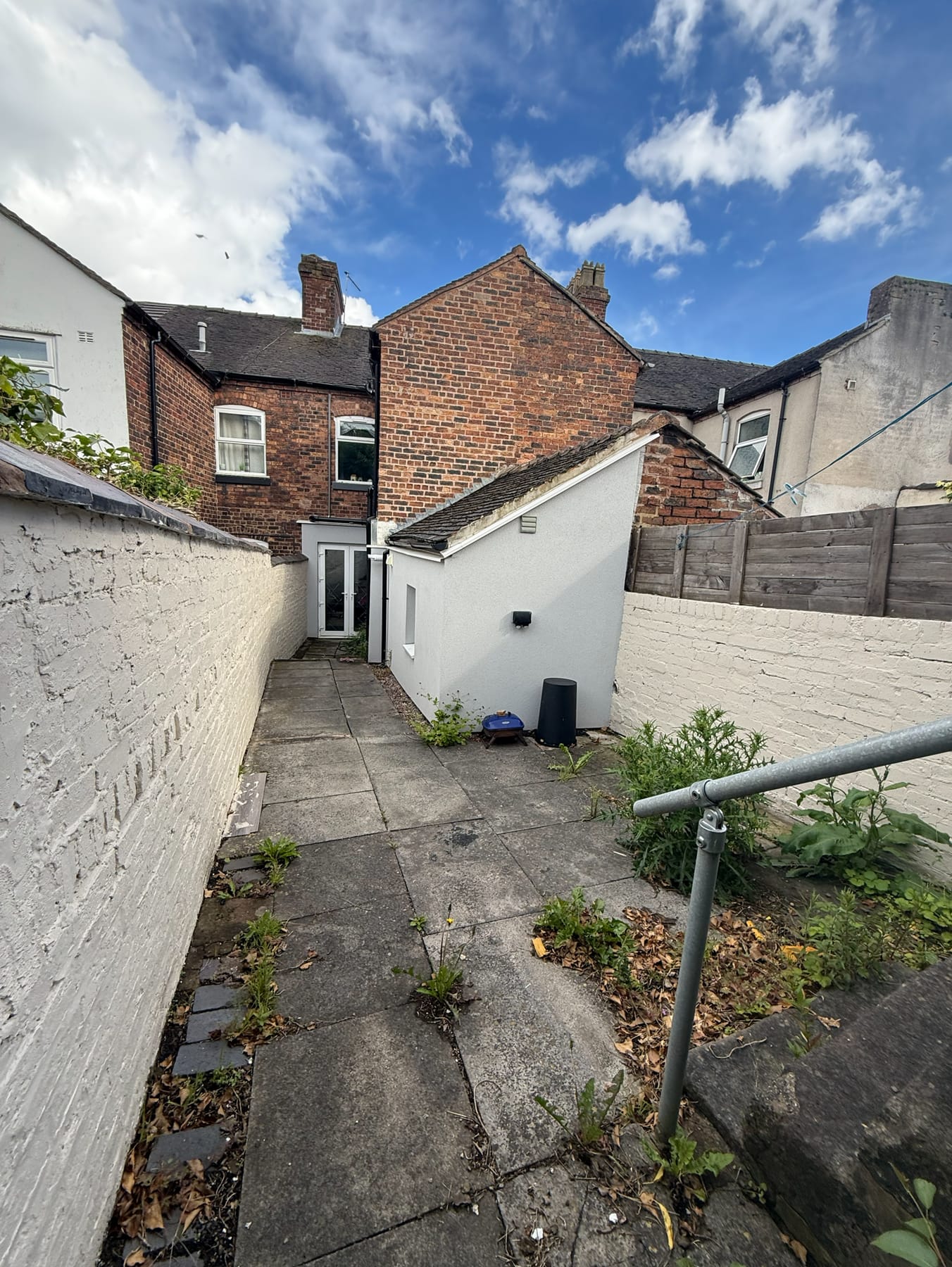 Rear yard and outdoor space, current condition 2026