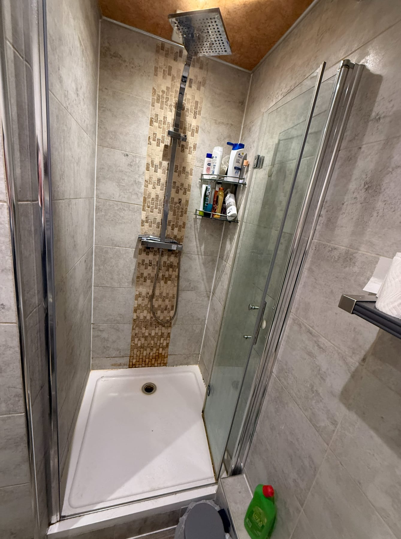 Shower enclosure, current condition 2026
