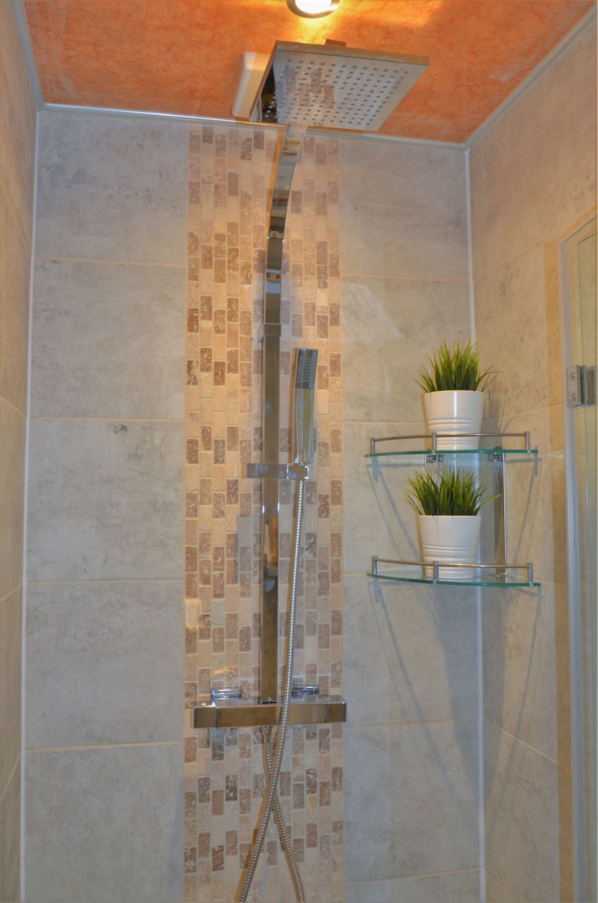 Shower room view after refurbishment