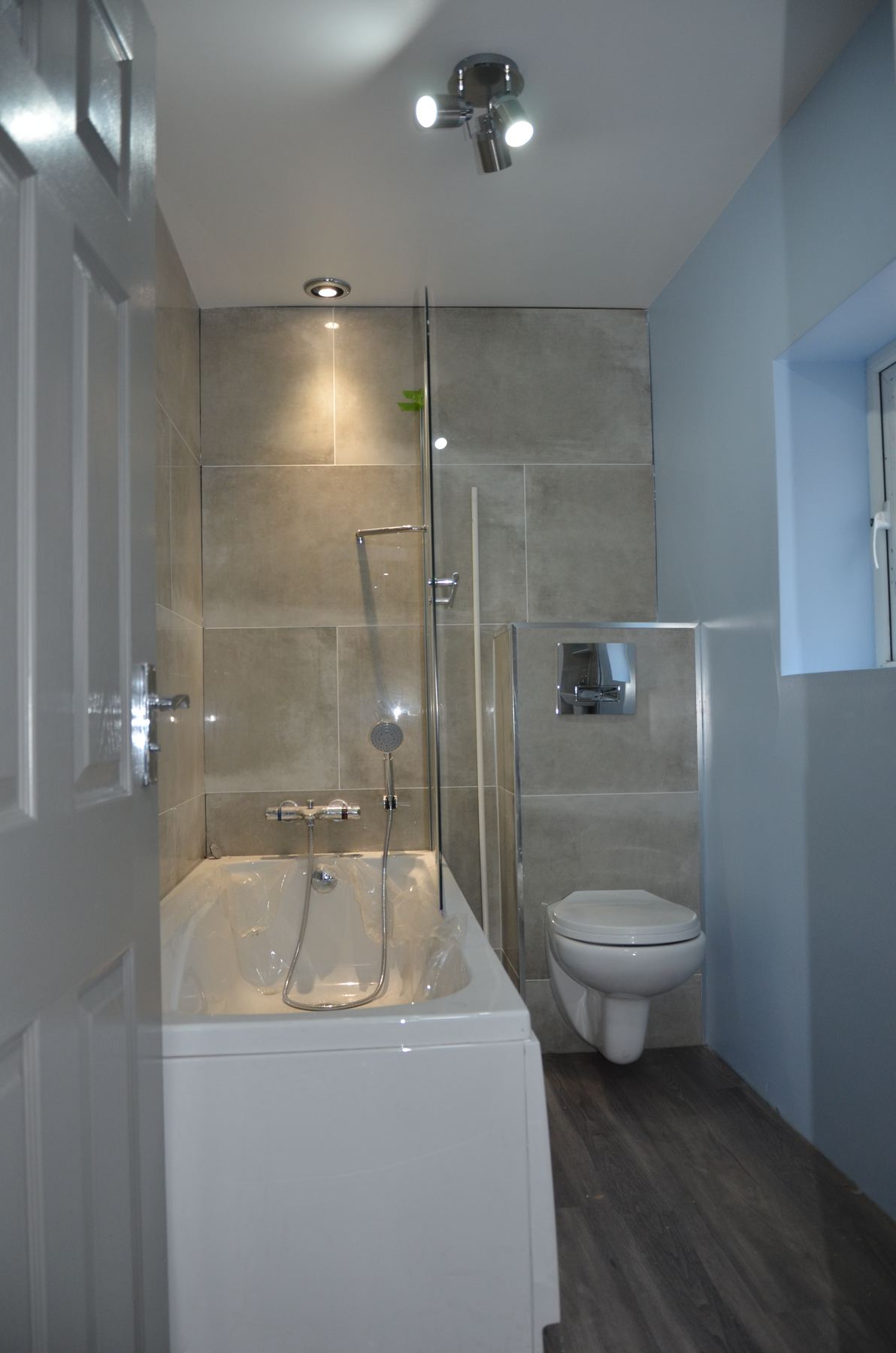 Shower and bathroom finish after refurbishment