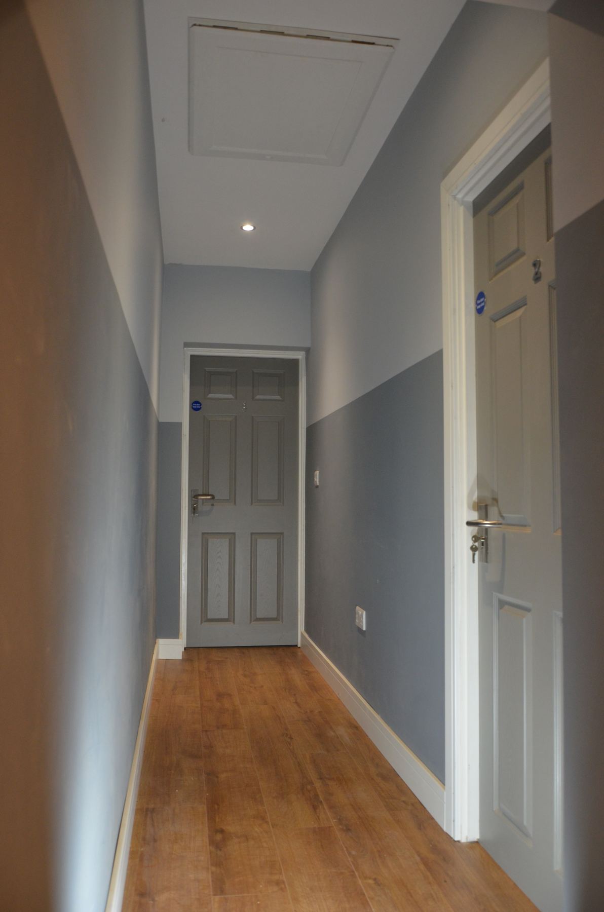 Hallway and doors after refurbishment